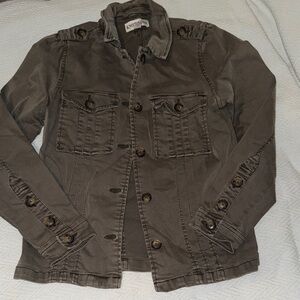 Knox Rose Olive Button-Up Jacket